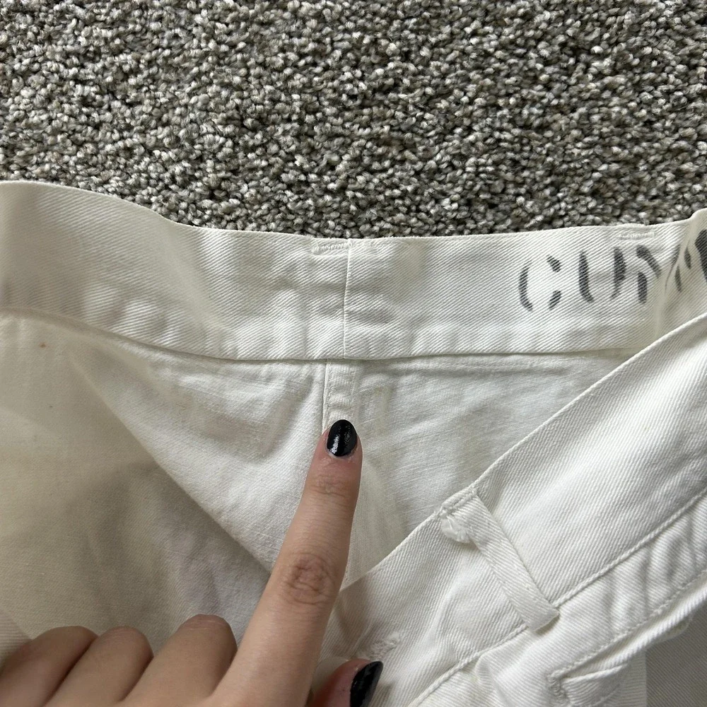 Vintage 40's 50's WWII US Navy Bell Bottom Crackerjack Sailor White Trousers